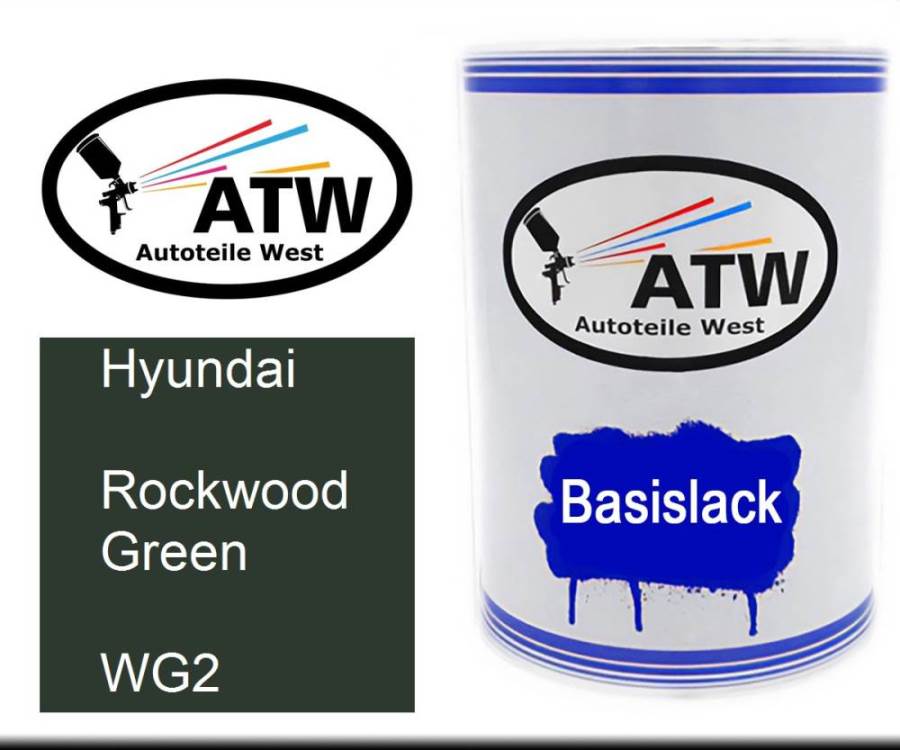 Hyundai, Rockwood Green, WG2: 500ml Lackdose, von ATW Autoteile West.